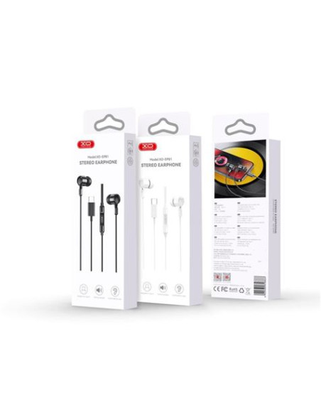 AURICULARES CON Y MICROFONO CABLE TIPO C EP81 BLANCO XO