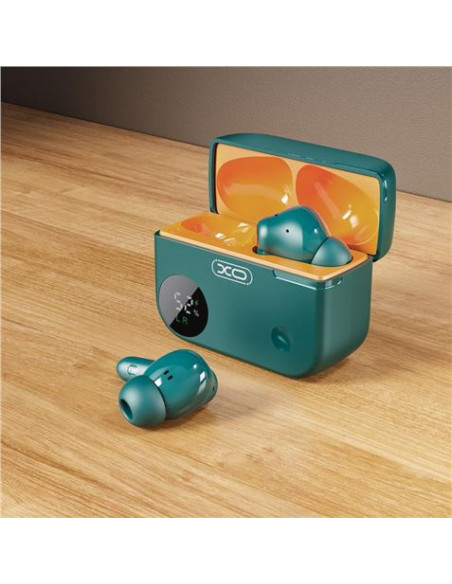 AURICULARES TWS CON CAJA LCD G34 VERDE XO