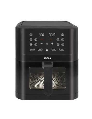 FREIDORA DE AIRE DIGITAL 8 LITROS NEGRA CON VENTANA JOCCA