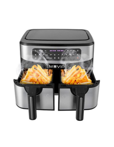 FREIDORA AIRE CALIENTE DOBLE 9 LITROS 2600W PANTALLA TACTIL MUVIP