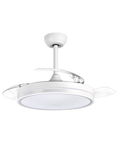 VENTILADOR DE TECHO RETRÁCTIL 30W CON LED Y 6 VELOCIDADES BLANCO MUVIP