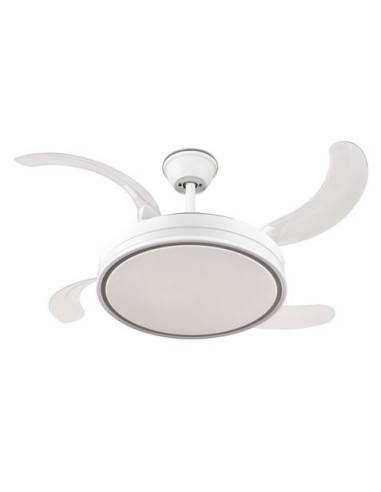 VENTILADOR DE TECHO RETRÁCTIL 30W CON LED Y 6 VELOCIDADES BLANCO MUVIP