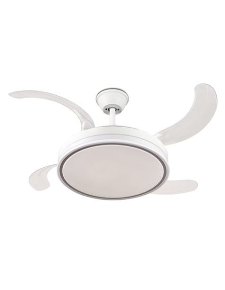 VENTILADOR DE TECHO RETRÁCTIL 30W CON LED Y 6 VELOCIDADES BLANCO MUVIP