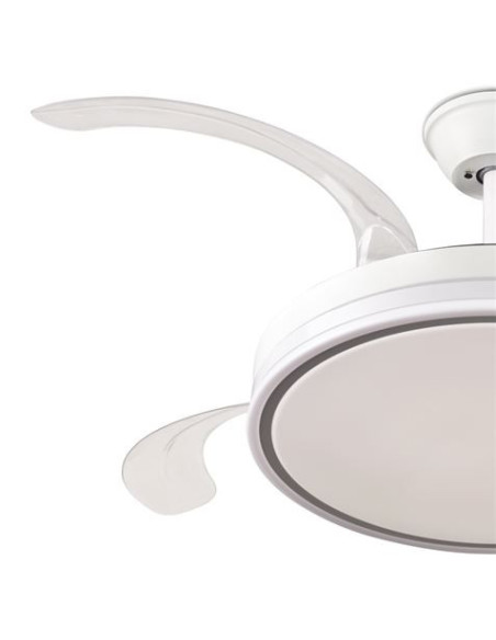 VENTILADOR DE TECHO RETRÁCTIL 30W CON LED Y 6 VELOCIDADES BLANCO MUVIP