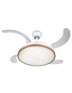 VENTILADOR DE TECHO RETRÁCTIL 30W CON LED Y 6 VELOCIDADES MADERA MUVIP 2