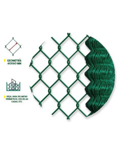 MALLA DE VALLADO PLASTIFICADA 60X60X2.9MM 2X25 METROS SUNGARDEN 2