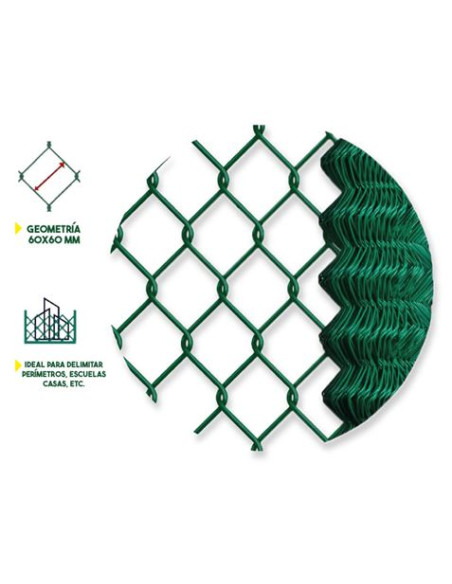 MALLA DE VALLADO PLASTIFICADA 60X60X2.9MM 2X25 METROS SUNGARDEN