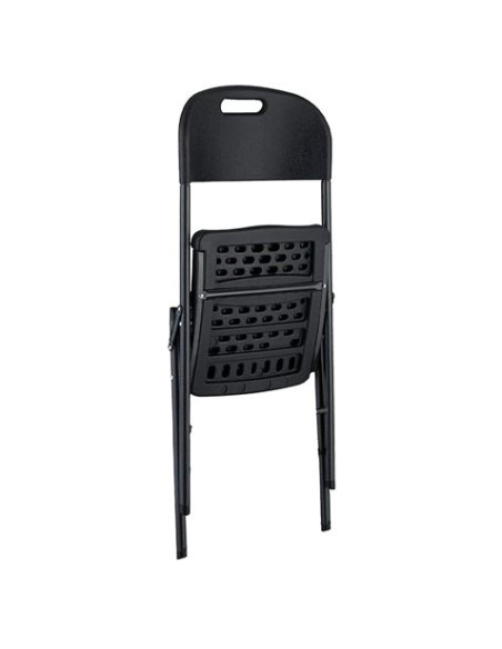 SILLA RESINA PLEGABLE PRO 44X53X83CM NEGRA SUNGARDEN