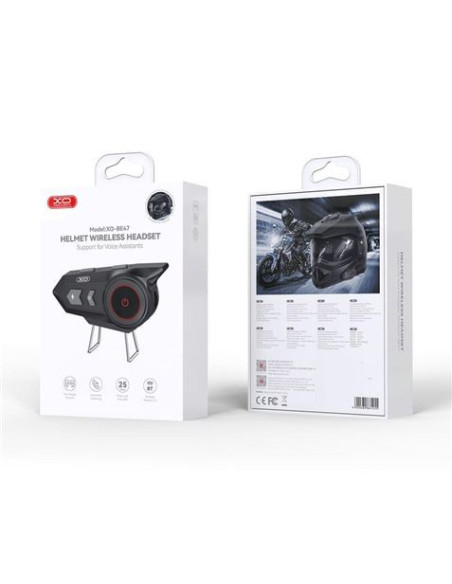 INTERCOMUNICADOR BLUETOOTH PARA CASCO MOTO BE47 XO
