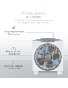 VENTILADOR SOBREMESA 30CM 50W 3 VELOCIDADES GRUNKEL 2