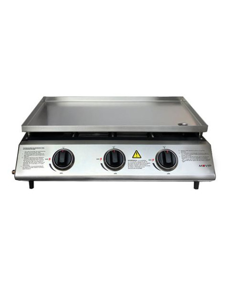 PLANCHA DE ASAR 3 FUEGOS INOXIDABLE MUVIP