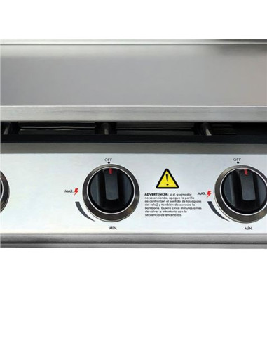 PLANCHA DE ASAR 3 FUEGOS INOXIDABLE MUVIP