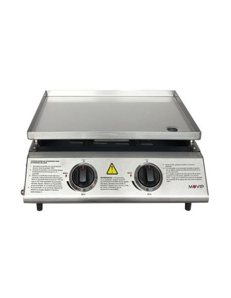 PLANCHA DE ASAR 2 FUEGOS INOXIDABLE MUVIP