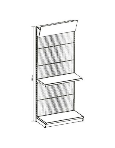ESTANTERIA / EXPOSITOR DISPLAY 900X450X2200 COLOR NEGRO