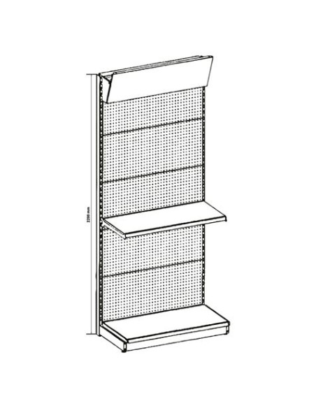 ESTANTERIA / EXPOSITOR DISPLAY 900X450X2200 COLOR NEGRO