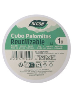 CUBO PALOMITAS PLASTICO REUTILIZABLE 3.5L ALGON 2