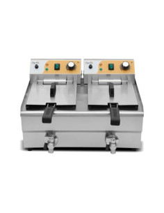 FREIDORA ELÉCTRICA PROFESIONAL 10+10 LITROS 2X3000W CHEF PRO 2