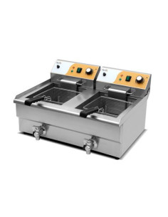 FREIDORA ELÉCTRICA PROFESIONAL 16+16 LITROS 2X3000W CHEF PRO