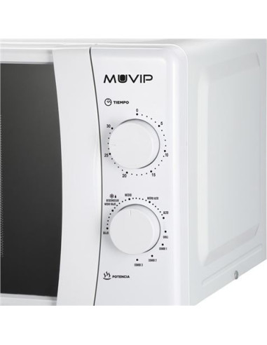 MICROONDAS 20 LITROS 700W CON GRILL Y FUNCIÓN DESCONGELACIÓN MUVIP