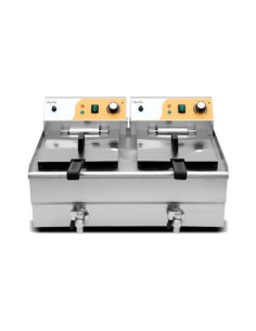 FREIDORA ELÉCTRICA PROFESIONAL 16+16 LITROS 2X3000W CHEF PRO 2