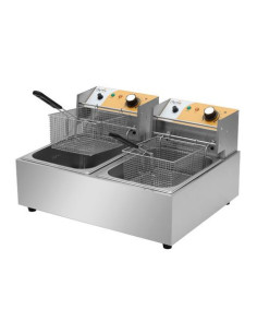 FREIDORA ELÉCTRICA PROFESIONAL DOBLE 9+9 LITROS 2X2500W CHEF PRO