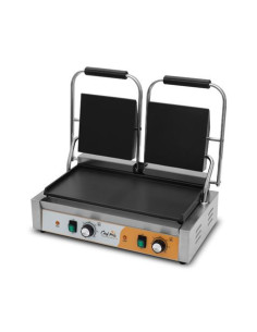 SANDWICHERA INDUSTRIAL DOBLE PLACAS LISAS 3600W CHEF PRO