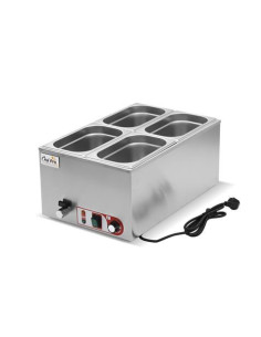 BAÑO MARIA INDUSTRIAL 4 CUBETAS 1200W CHEF PRO