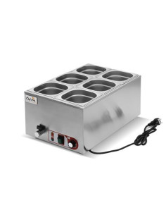 BAÑO MARIA INDUSTRIAL 6 CUBETAS 1200W CHEF PRO