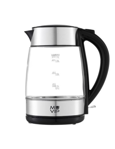 HERVIDOR DE AGUA CRISTAL INOX 1.7 LITROS 2200W MUVIP