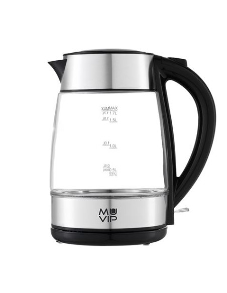 HERVIDOR DE AGUA CRISTAL INOX 1.7 LITROS 2200W MUVIP