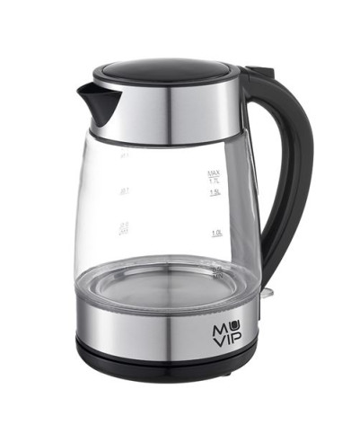 HERVIDOR DE AGUA CRISTAL INOX 1.7 LITROS 2200W MUVIP