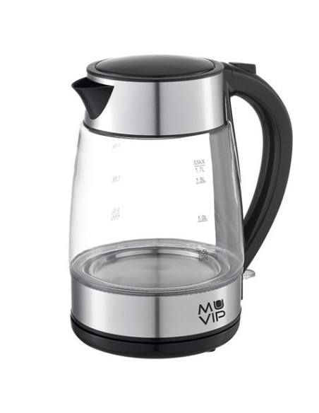 HERVIDOR DE AGUA CRISTAL INOX 1.7 LITROS 2200W MUVIP