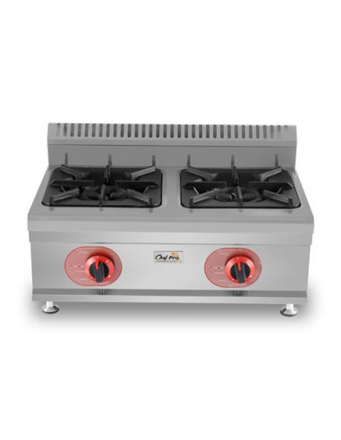 COCINA A GAS PROFESIONAL 2 FUEGOS CHEF PRO