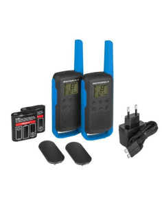 PACK 2 WALKIE-TALKIE MOTOROLA T62 8KM 16CH AZUL