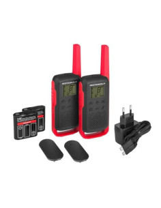 PACK 2 WALKIE-TALKIE MOTOROLA T62 8KM 16CH ROJO
