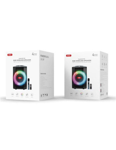 ALTAVOZ KARAOKE RGB 40W CON MICROFONO INALAMBRICO F53 XO