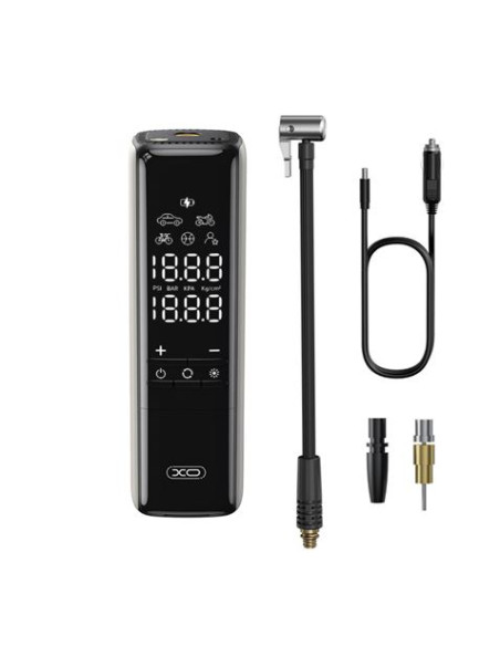 INFLADOR PORTATIL A 12V CON ACCESORIOS CZ017 XO