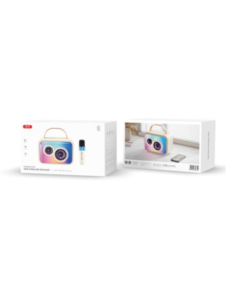 ALTAVOZ KARAOKE RGB 20W CON MICROFONO INALAMBRICO F54 XO