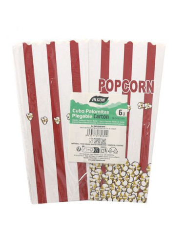 SET 6 CUBO PALOMITA CARTON 19.7 X 9.2 ALGON