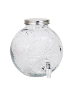 TARRO VIDRIO DISPENSADOR CON GRIFO 5 LITROS LA MEDITERRANEA