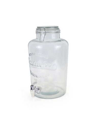 TARRO VIDRIO DISPENSADOR CON GRIFO 8 LITROS LA MEDITERRANEA