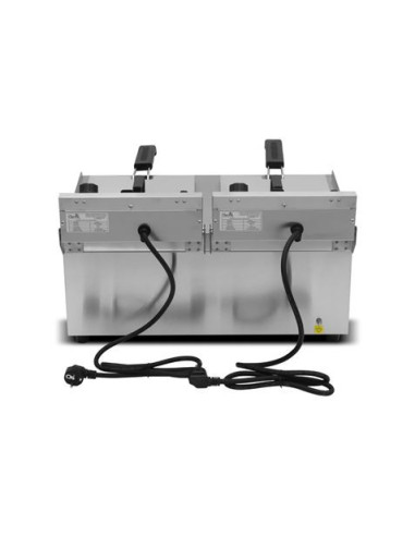 FREIDORA ELÉCTRICA PROFESIONAL 10+10 LITROS 2X3000W CHEF PRO