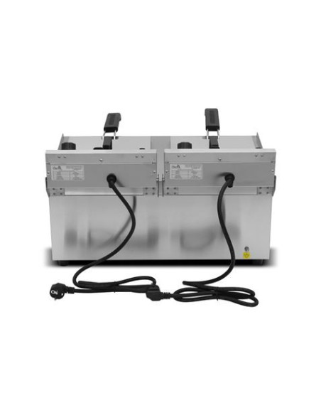 FREIDORA ELÉCTRICA PROFESIONAL 10+10 LITROS 2X3000W CHEF PRO