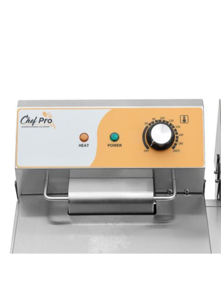 FREIDORA ELÉCTRICA PROFESIONAL 11+11 LITROS 2X3000W CHEF PRO