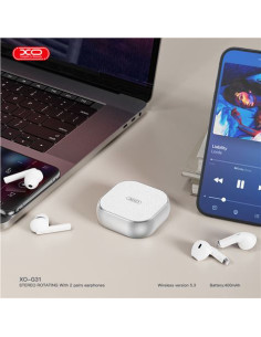 AURICULARES TWS BLUETOOTH CON CANCELACION RUIDO G42 NEGRO XO 2