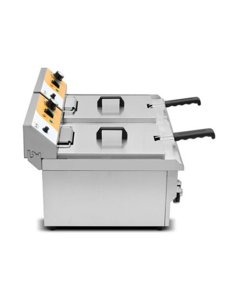 FREIDORA ELÉCTRICA PROFESIONAL 16+16 LITROS 2X3000W CHEF PRO