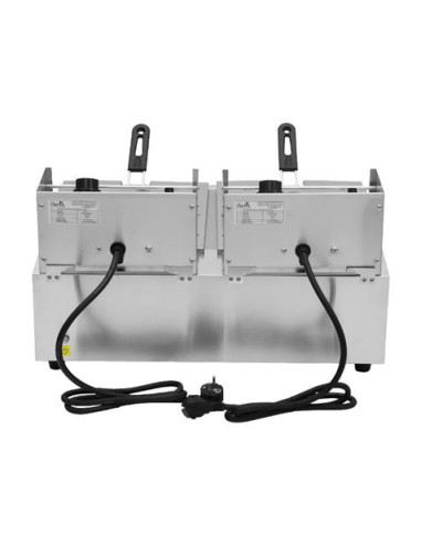 FREIDORA ELÉCTRICA PROFESIONAL DOBLE 9+9 LITROS 2X2500W CHEF PRO