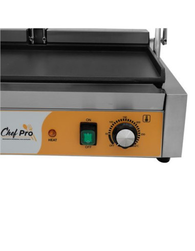 SANDWICHERA INDUSTRIAL DOBLE PLACAS LISAS 3600W CHEF PRO