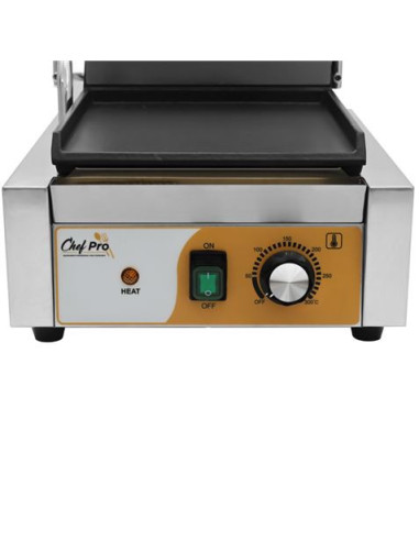 SANDWICHERA INDUSTRIAL PLACAS LISAS 1800W CHEF PRO