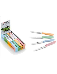 PACK EXPOSITOR 24 CUCHILLOS VERDULEROS COLORES SURTIDOS MONIX